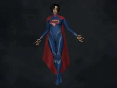 Supergirl The Flash 2023 Low-poly 3D model Low-poly 3D model