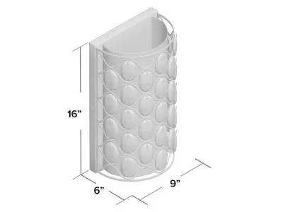 Neeson Light Polished Chrome Flush Mounted Sconce 3D model