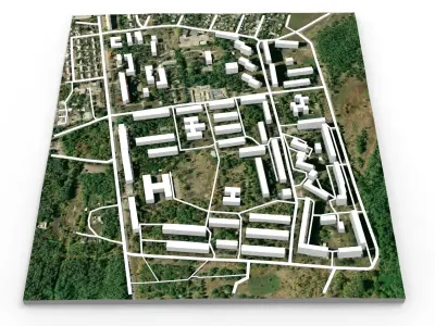 Cityscape Toretsk Ukraine 3D model