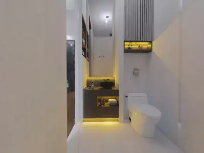 Luxury Modern Bedroom Interior Photorealistic 3D Render 3D model
