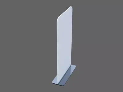 Customizable Euro Banner Low-poly 3D model