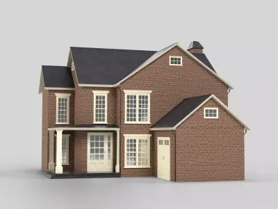 British House Design 02T4 Low-poly 3D model