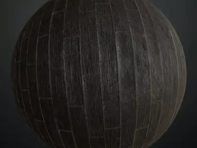 Stylized Red Painted Industrial Wood Planks PBR Seamless Texture