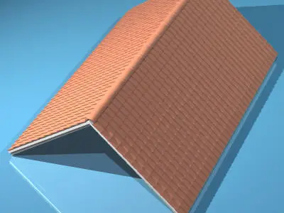 Roof tiles 3D model