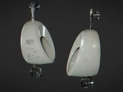 Bathroom WC for Games Low-poly 3D model