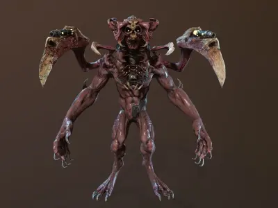 DoomDemon1 demon Low-poly 3D model