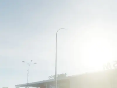 Street Light 12 version 15 10m with pole 1 Low-poly 3D model