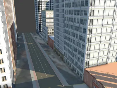 3D Lifesize Textured City Model vol 3 Low-poly 3D model