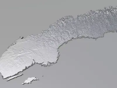 Sweden Terrain Country 3D model