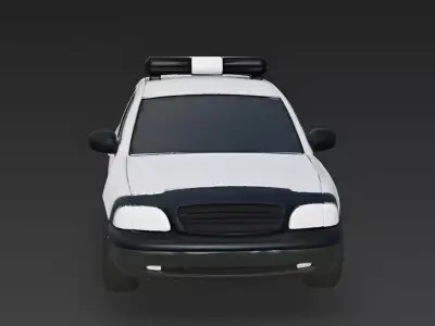 Stylized Patrol Car 3D Model 3D Model Low-poly 3D model