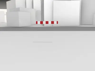Construction Barrier Version 1 600-30 100x800mm Low-poly 3D model