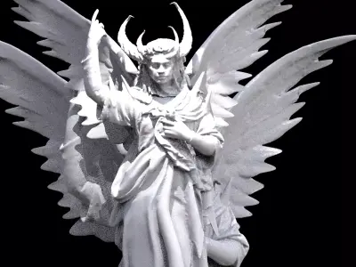 Angels and demons as above Florence statue 1 3D model