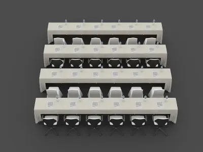 3D Class Room 3D model