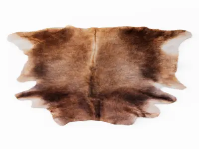 Natural Animal Cowhide Rug 3D model