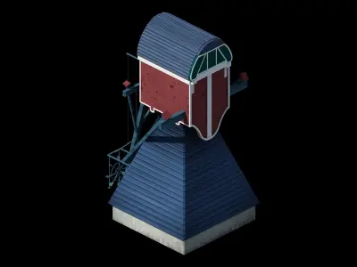Different dimension - building - big windmill 03 3D model