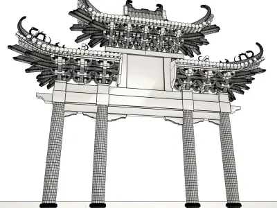 Torii -  traditional shintoist gate 3D model