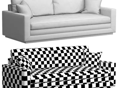 Wesley Hall - Dapper Sofa - Leather 3D model
