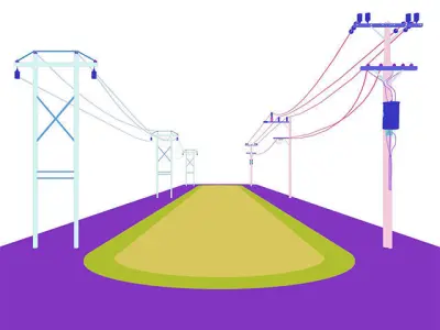 Power line 3D model