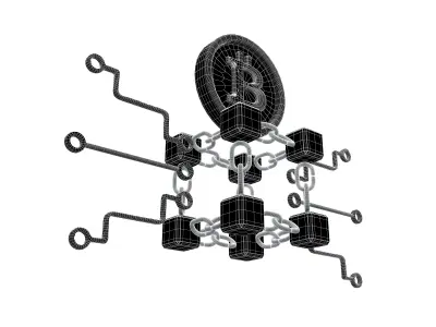 Crypto Network Icon v1 003 Low-poly 3D model