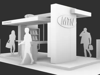 MTN Moblie exhibition area for trade show 3D model