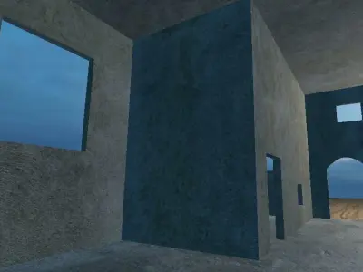 building concrete Low-poly 3D model