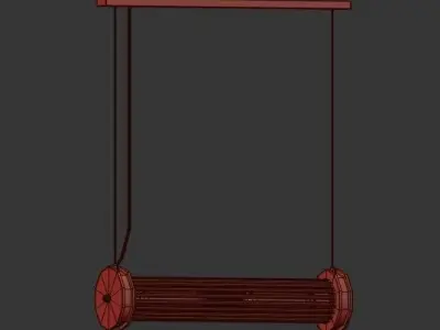 Glass TUBE Pendant Black 3D model