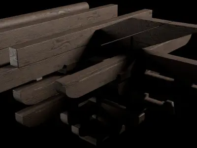 Chinese Tranditional Building Node 3D model