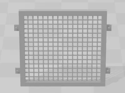 WINDOW SECURITY GRILLES 7MM SCALE O GAUGE MODEL RAILWAY 3D print model