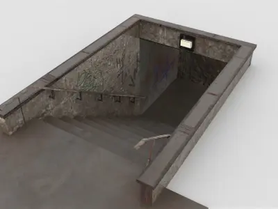 Underground passage  subway low-poly model Low-poly 3D model