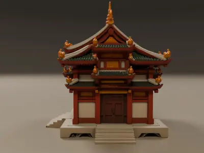 chinese temple 3D print model