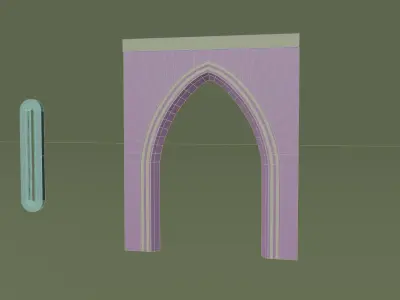 Gothic Arch-gate and Gothic arrow window - High Quality Free 3D model