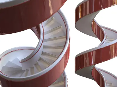 Spiral staircase 03 3D model