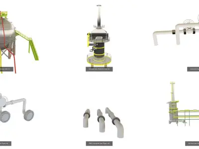 Oil And Gas Refinery Unit G5 3D Model Pack
