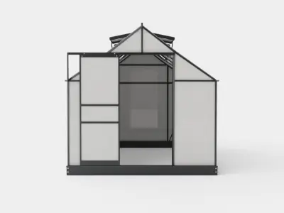 Greenhouse Venus 6200 Glass Black Low-poly 3D model