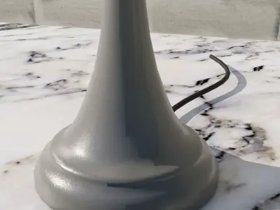Classic gray lamp Low-poly 3D model