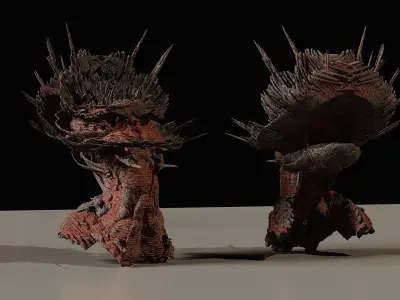 Bio-Organic Alien Structures Kitbash 3D Assets 3D model