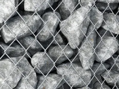 Gabion of rock stones 3D model