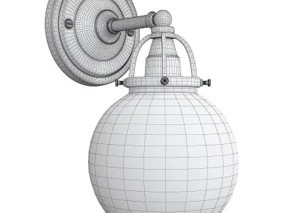 MIST SINGLE SCONCE Low-poly 3D model