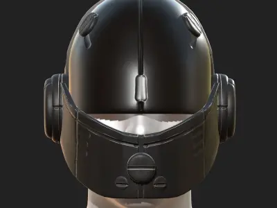 Helmet scifi military futuristic PBR textures  Low-poly 3D model
