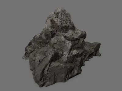 Rock Set Low-poly 3D model shop