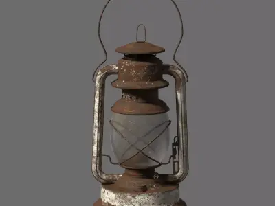 Antique Lamp Lantern 3D model