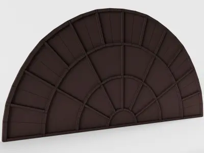Semicircular Industrial Window Low-poly 3D model
