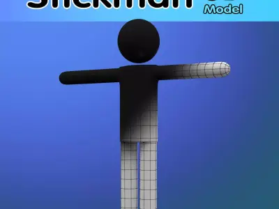 Stickman man 3D model