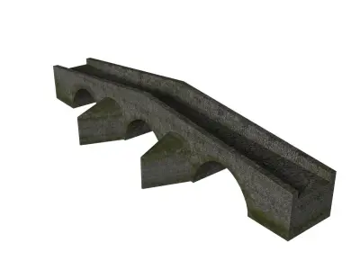 Medieval bridge 3D model