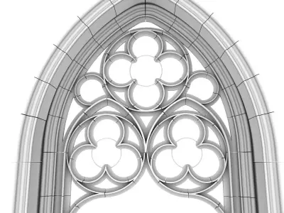 Lanceolate window 3D model