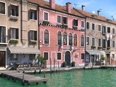 Venice house in 3D model
