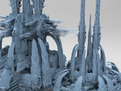 Sci Fi Wraith Claw City interceptor City Hub 2 models  3D model