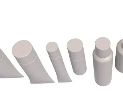 Cosmetic containers 3D model