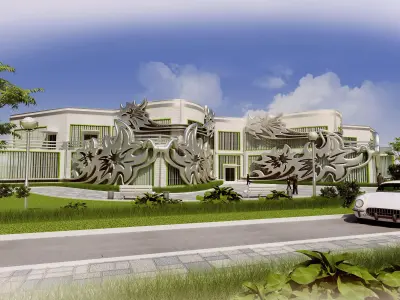 Flower building concept 3D model