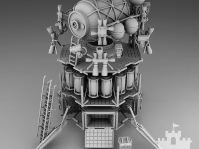 Martian weather station curiosity 3D print model